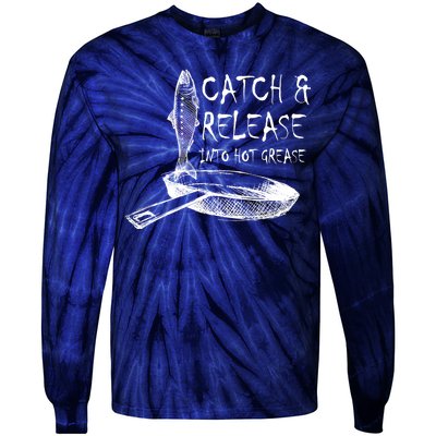 Catch And Release Into Grease Tie-Dye Long Sleeve Shirt