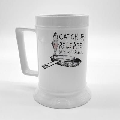 Catch And Release Into Grease Beer Stein