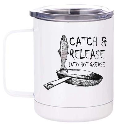 Catch And Release Into Grease 12 oz Stainless Steel Tumbler Cup