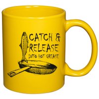 Catch And Release Into Grease 11oz C Handle Ceramic Mug