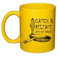 Catch And Release Into Grease 11oz C Handle Ceramic Mug