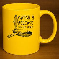 Catch And Release Into Grease 11oz C Handle Ceramic Mug