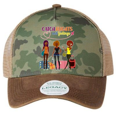 Catch Flights Not Feelings Legacy Tie Dye Trucker Hat