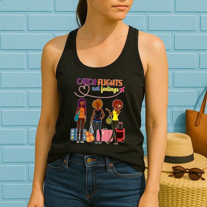 Catch Flights Not Feelings Womens Tank Top