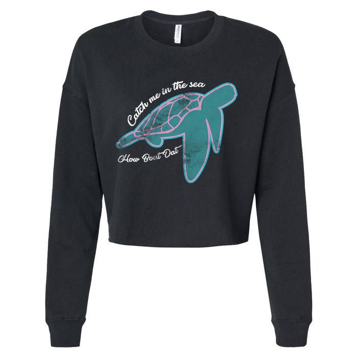 Catch Me In The Sea How Bout Dat Cropped Pullover Crew