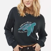 Catch Me In The Sea How Bout Dat Cropped Pullover Crew