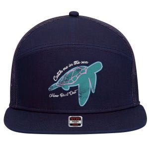 Catch Me In The Sea How Bout Dat 7 Panel Mesh Trucker Snapback Hat