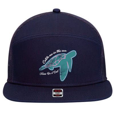 Catch Me In The Sea How Bout Dat 7 Panel Mesh Trucker Snapback Hat