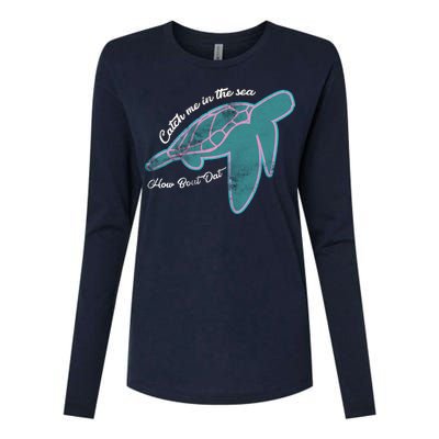 Catch Me In The Sea How Bout Dat Womens Cotton Relaxed Long Sleeve T-Shirt