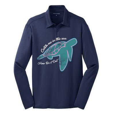 Catch Me In The Sea How Bout Dat Silk Touch Performance Long Sleeve Polo