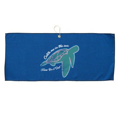 Catch Me In The Sea How Bout Dat Large Microfiber Waffle Golf Towel