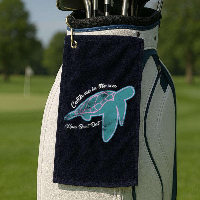 Catch Me In The Sea How Bout Dat Golf Towel