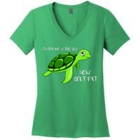 Catch Me In The Sea How Bout Dat Turtle Women's V-Neck T-Shirt