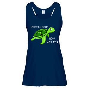 Catch Me In The Sea How Bout Dat Turtle Ladies Essential Flowy Tank