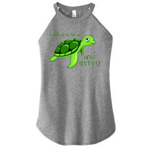 Catch Me In The Sea How Bout Dat Turtle Women's Perfect Tri Rocker Tank