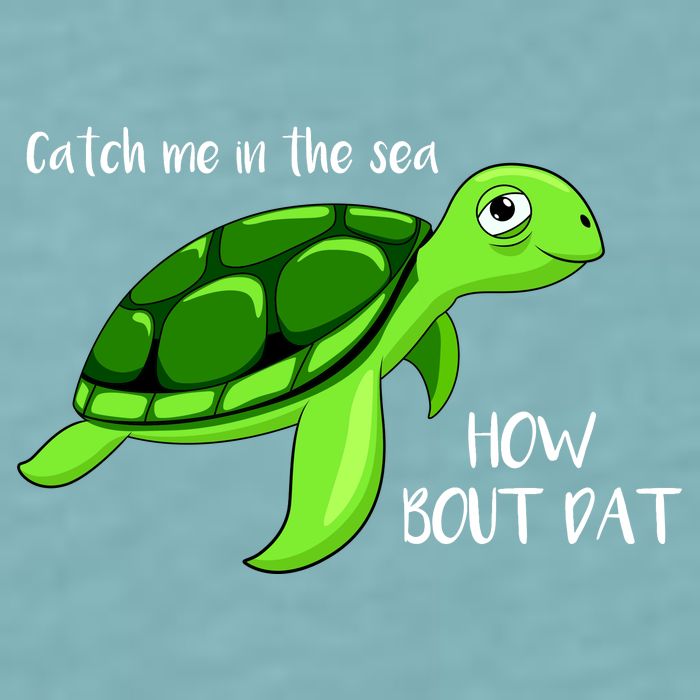 Catch Me In The Sea How Bout Dat Turtle Sueded Cloud Jersey T-Shirt