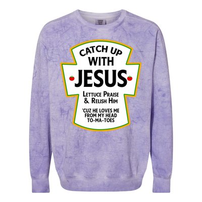 Catch Up With Jesus Colorblast Crewneck Sweatshirt