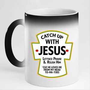 Catch Up With Jesus 11oz Black Color Changing Mug