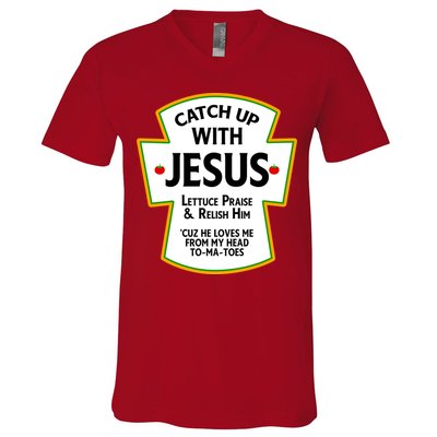 Catch Up With Jesus V-Neck T-Shirt