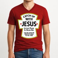 Catch Up With Jesus V-Neck T-Shirt