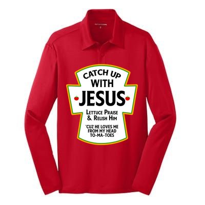 Catch Up With Jesus Silk Touch Performance Long Sleeve Polo