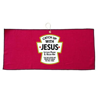 Catch Up With Jesus Large Microfiber Waffle Golf Towel