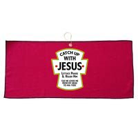 Catch Up With Jesus Large Microfiber Waffle Golf Towel