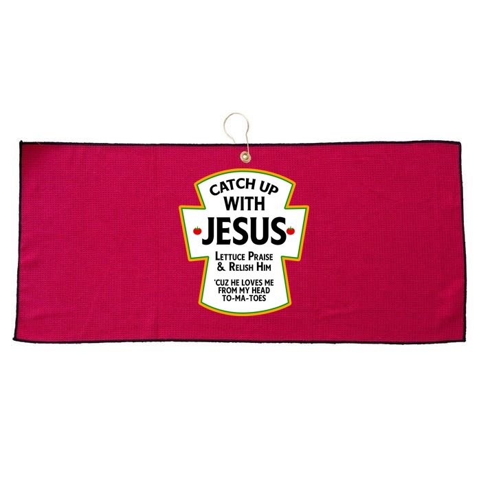 Catch Up With Jesus Large Microfiber Waffle Golf Towel