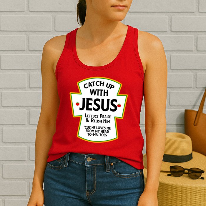 Catch Up With Jesus Womens Tank Top