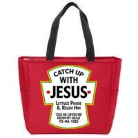 Catch Up With Jesus Zip Tote Bag