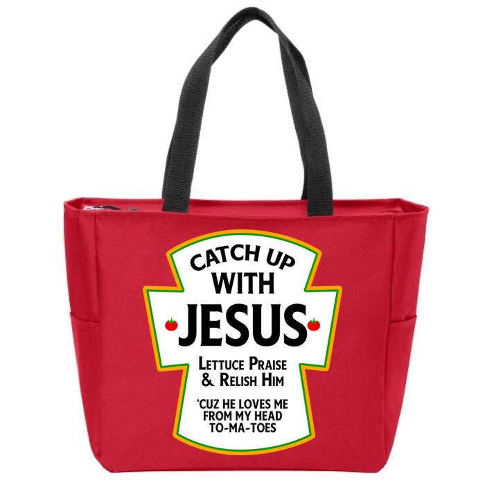 Catch Up With Jesus Zip Tote Bag
