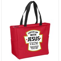 Catch Up With Jesus Zip Tote Bag