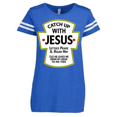 Catch Up With Jesus Enza Ladies Jersey Football T-Shirt