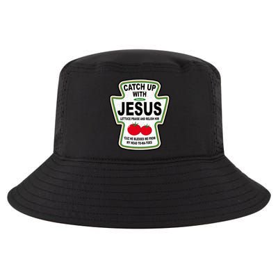 Catch Up With Jesus Funny Ketchup Faith Cool Comfort Performance Bucket Hat
