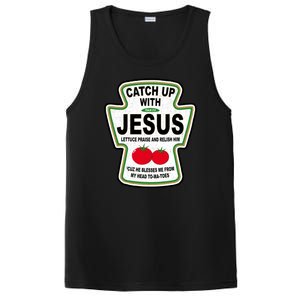 Catch Up With Jesus Funny Ketchup Faith PosiCharge Competitor Tank