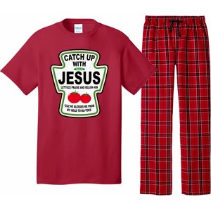 Catch Up With Jesus Funny Ketchup Faith Pajama Set