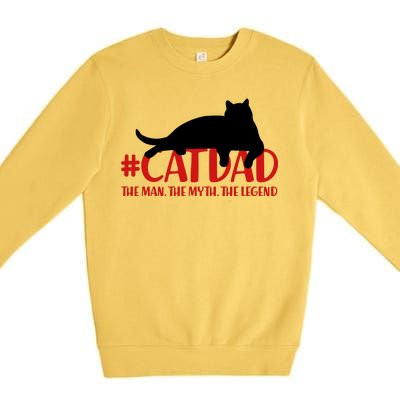 #CatDad The Man Myth Legend Premium Crewneck Sweatshirt