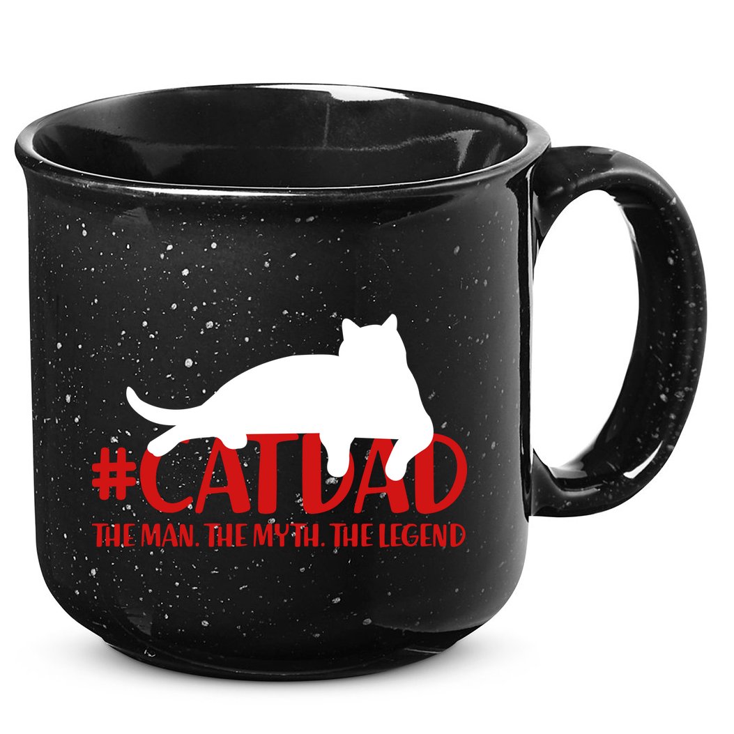 #CatDad The Man Myth Legend 15oz Campfire Ceramic Mug