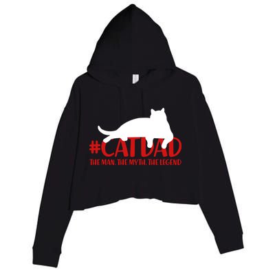 #CatDad The Man Myth Legend Crop Fleece Hoodie