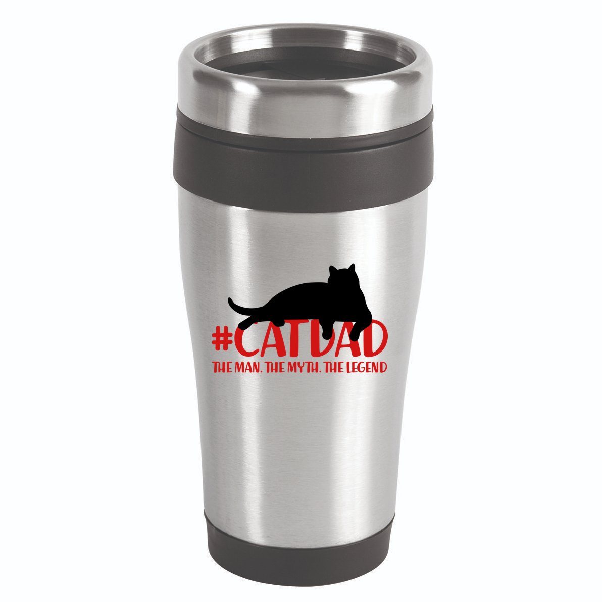 #CatDad The Man Myth Legend 16oz Travel Tumbler