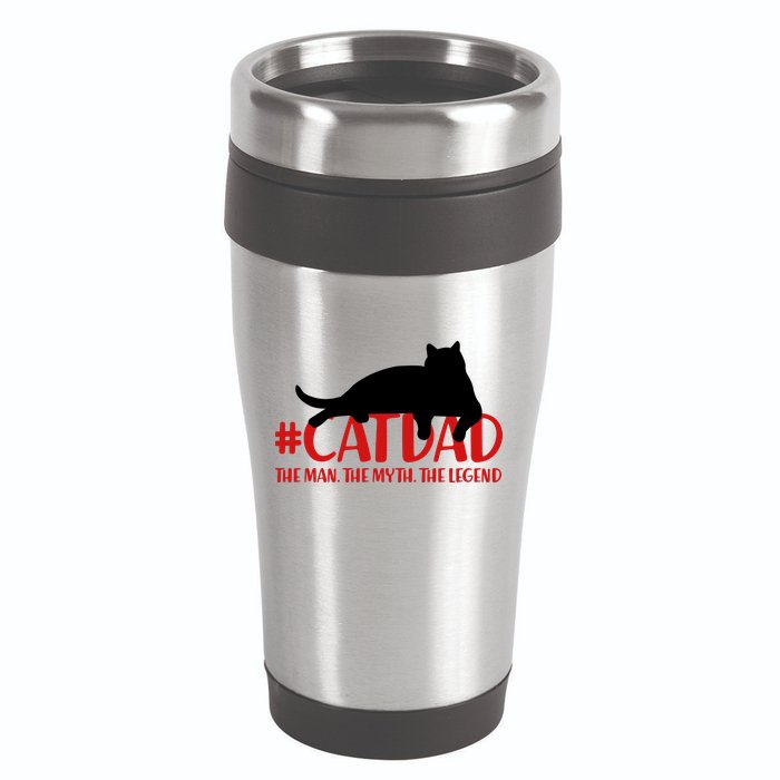 #CatDad The Man Myth Legend 16oz Travel Tumbler