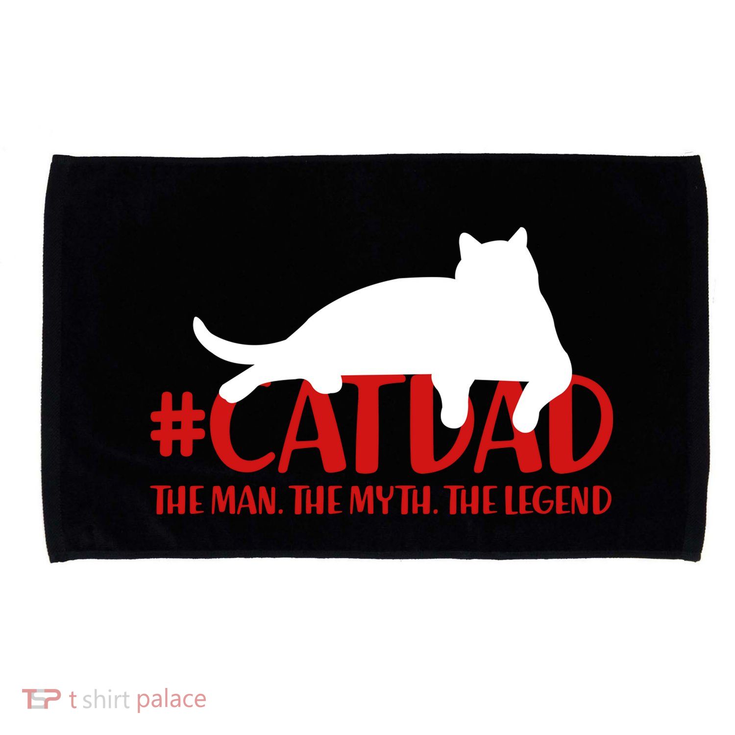 #CatDad The Man Myth Legend Microfiber Hand Towel