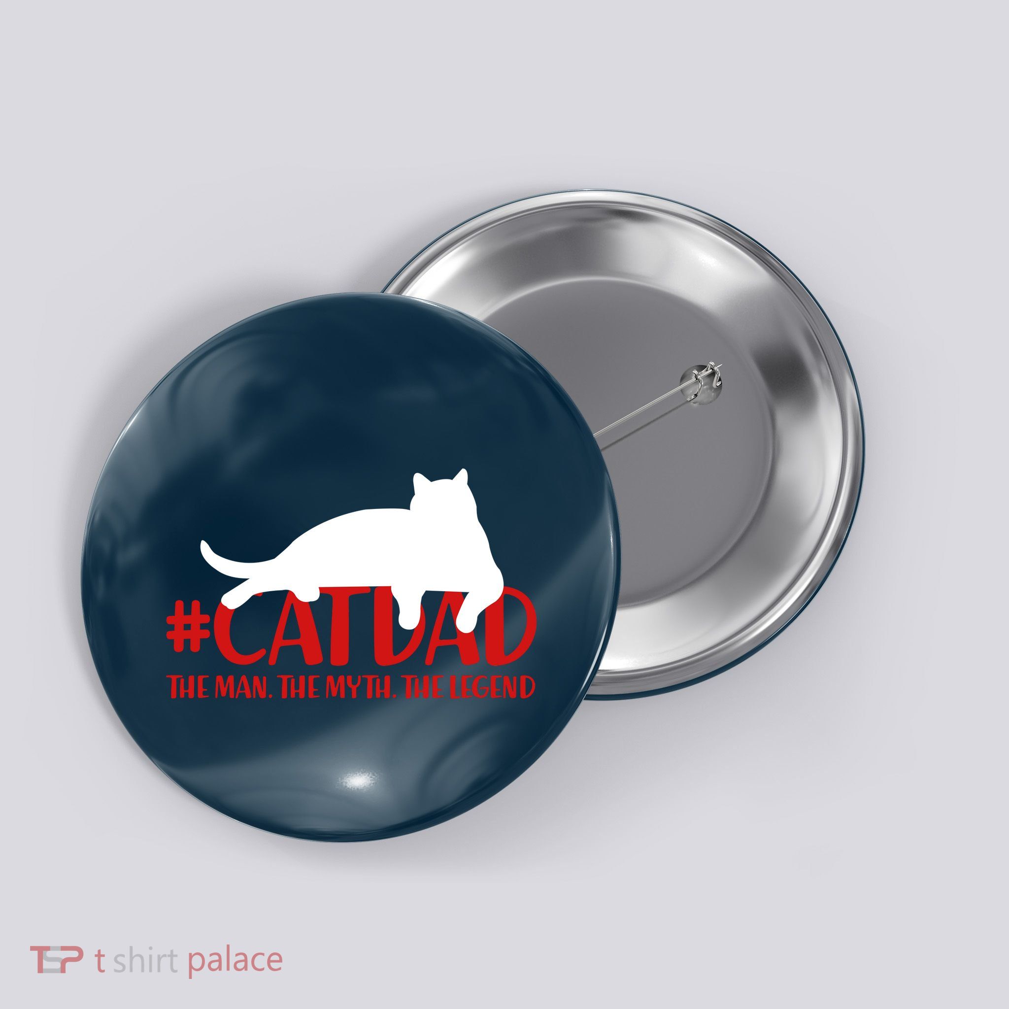 #CatDad The Man Myth Legend Button