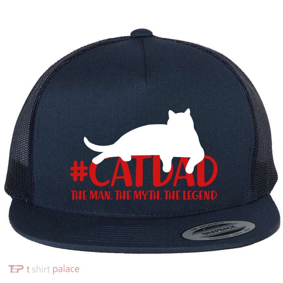 #CatDad The Man Myth Legend Flatbill Hat