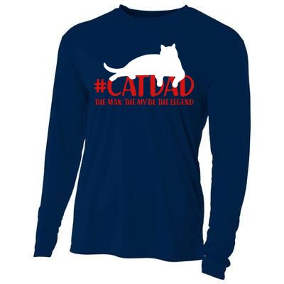 #CatDad The Man Myth Legend Cooling Performance Long Sleeve Crew