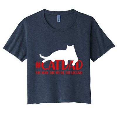 #CatDad The Man Myth Legend Crop Top