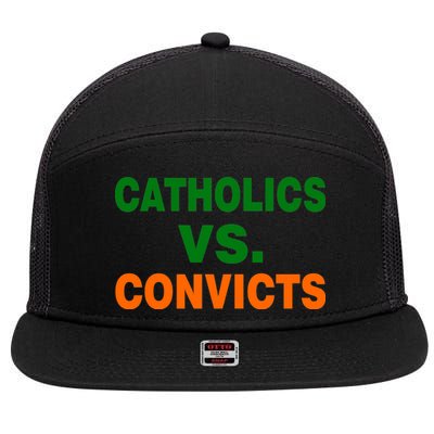 Catholics Vs. Convicts 7 Panel Mesh Trucker Snapback Hat