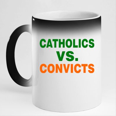 Catholics Vs. Convicts 11oz Black Color Changing Mug