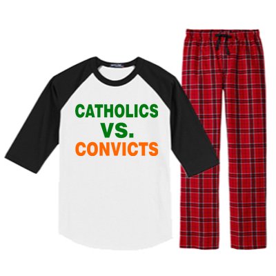 Catholics Vs. Convicts Raglan Sleeve Pajama Set