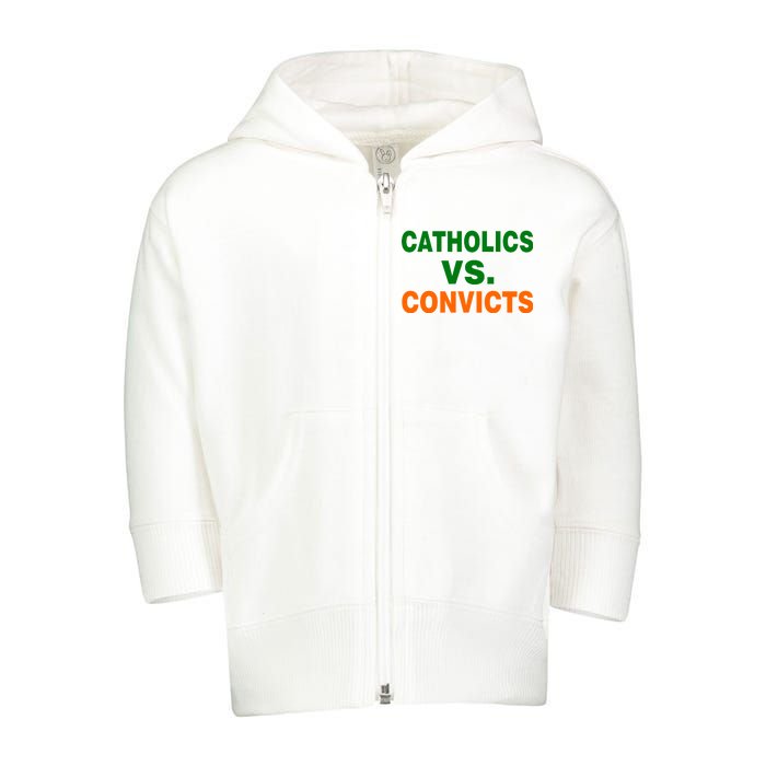 Catholics Vs. Convicts Toddler Zip Fleece Hoodie